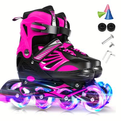 TEMU Adjustable Inline Skates With Light Up Wheels (m)