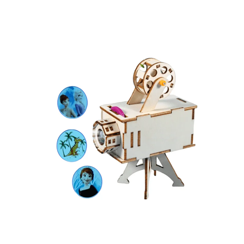 DIY Holz Wissenschaft Projekt Modell Kit Wissenschaft Experiment Spielzeug Frühes Lernen Spielzeug für Kinder Geschenke Geburtstag Projektor Image