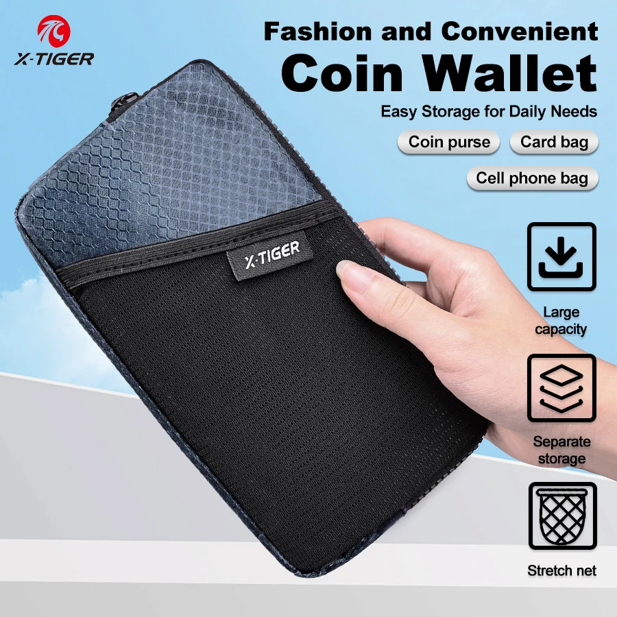 X-TIGER Leichter, tragbarer Dokumenten-Organizer mit Reißverschluss, Fahrrad-Handytasche, Outdoor-Reisepass-Geldbörse, Familien-Reisepasshülle, 2024-CH Image