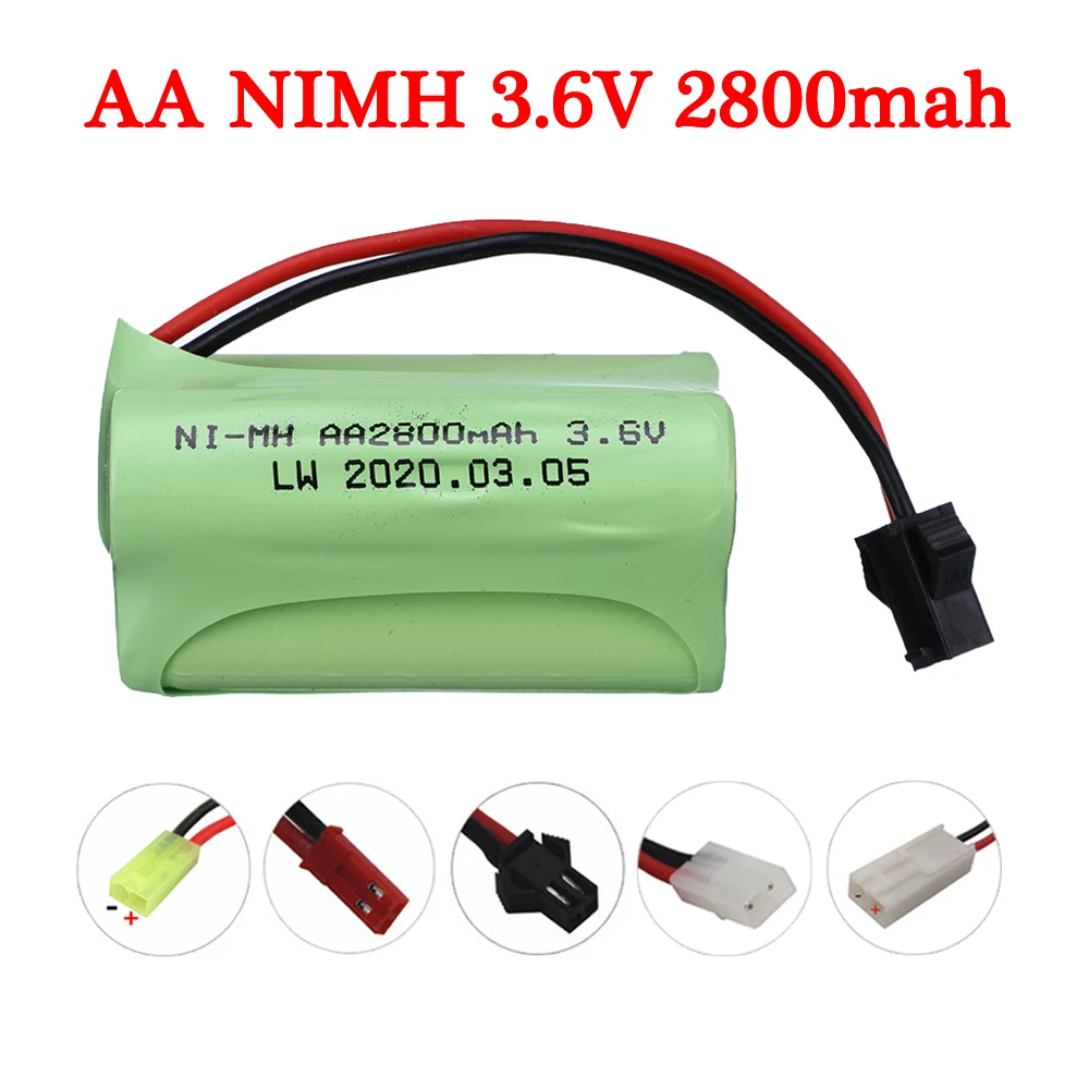 3,6 V (1,2 V * 3) AA 2800 mah Ni-Mh Batterien Pack 3,6 v NiMH Recargables Batterie Für Rc Elektrische Spielzeug auto Lkw Boote Modell Teile Image