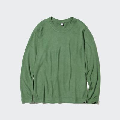 Uniqlo - Heattech Fleece Crew Neck - Green - XL