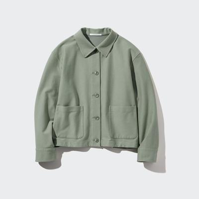 Uniqlo - Jersey Relaxed Jacket - Green - L