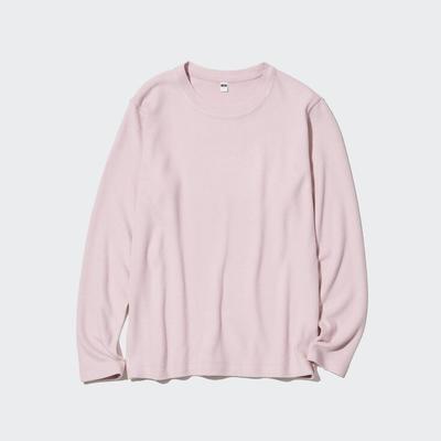 Uniqlo - Heattech Fleece Crew Neck - Pink - XXS