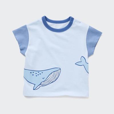 Uniqlo - Cotton Crew Neck T-Shirt - Blue - 18-24 Mo