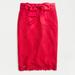 J. Crew Skirts | J Crew Red Pintucked Lace With Silk Tie Size 6 Nwt | Color: Red | Size: 6