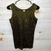 J. Crew Tops | J. Crew Women's Olive Green Scoop Neck Sequin Tank Top Size Xs | Color: Green | Size: Xs