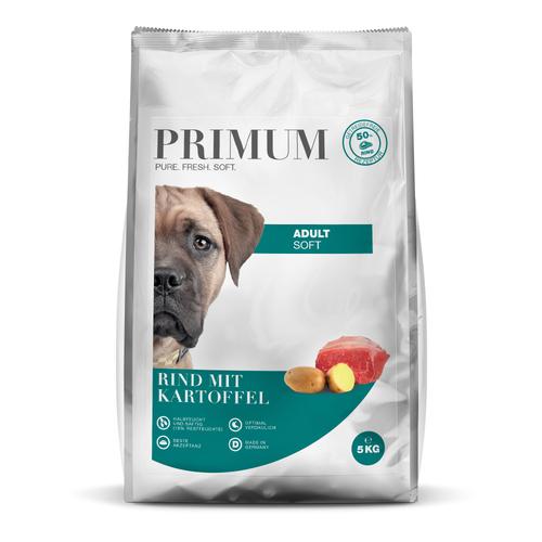 Sparpaket: 2x5kg Primum Adult Soft Rind mit Kartoffel Trockenfutter Hund