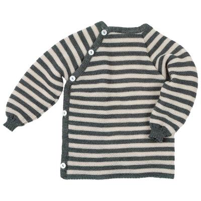 Reiff - Kid's Ringelschlüttli - Merinopullover Gr 74/80 grau Image