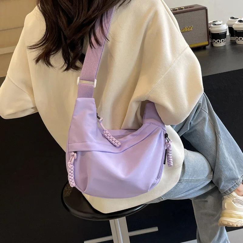 Sac à Bandoulière en Nylon pour Femme, Décontracté, Simplicité, Bonbons, Document, Grande Capacité, Mode, Simple, Initié, Été, Nouveau