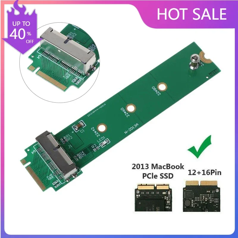 Adaptateur adaptateur de disque dur SSD M2 à M.2 NGFF PCIE adaptateur pour Apple MacBook Air Mac Pro 2013 2014 2015 A1465 A1466 M2 SSD nouveau