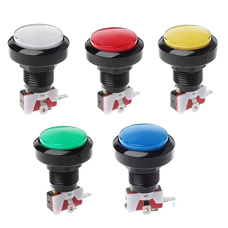 1pc 45mm Runde Push Button Arcade-Taste Led Micro Schalter Parkplatz Ausrüstung Keypad12V Power-Taste Schalter Set multicolor Image