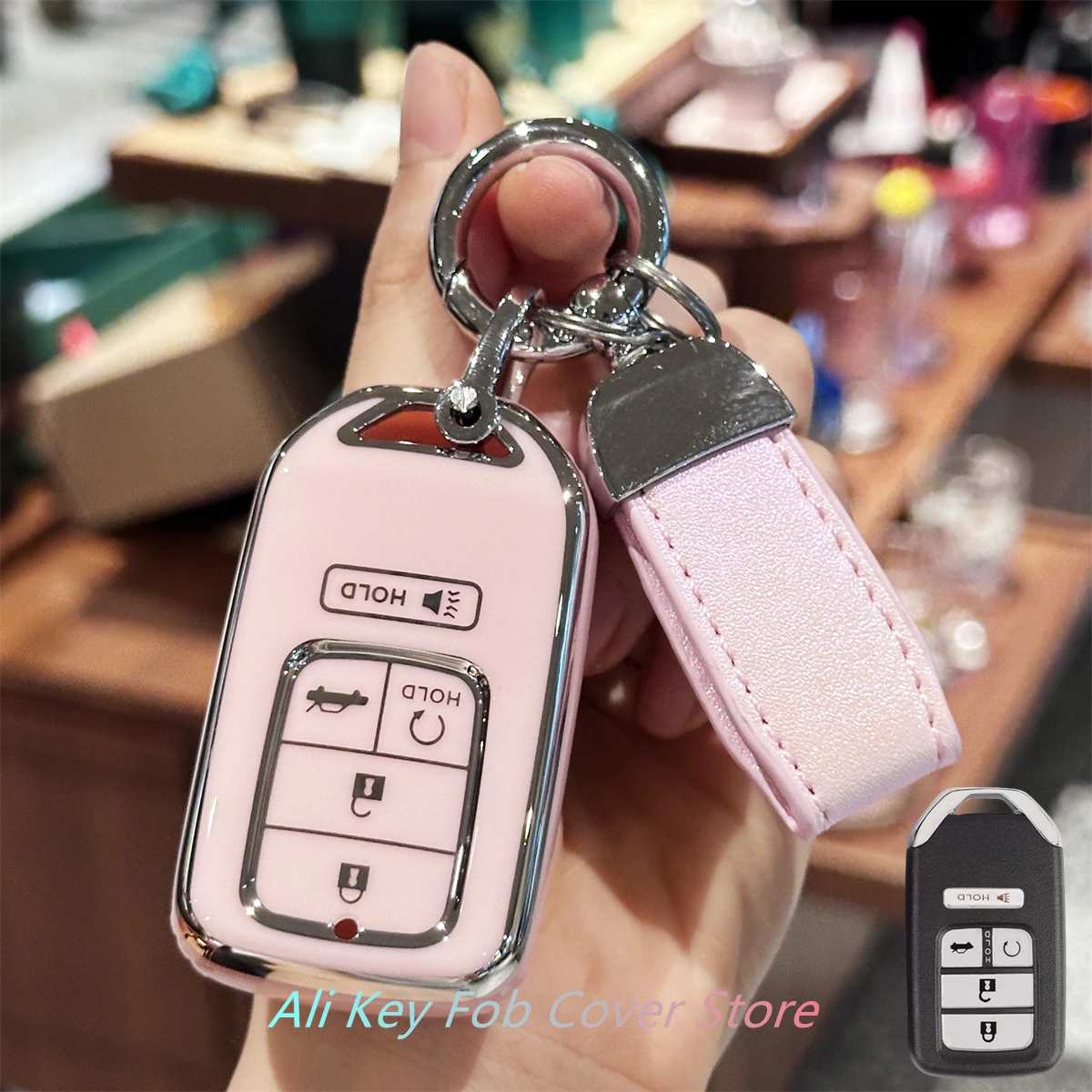 Für Toyota Schlüsselanhänger Abdeckung Schlüsselanhänger Für Honda Accord Civic Cr-V Hr-V Fit Odyssey Jed Crosstour Crider Zubehör Image