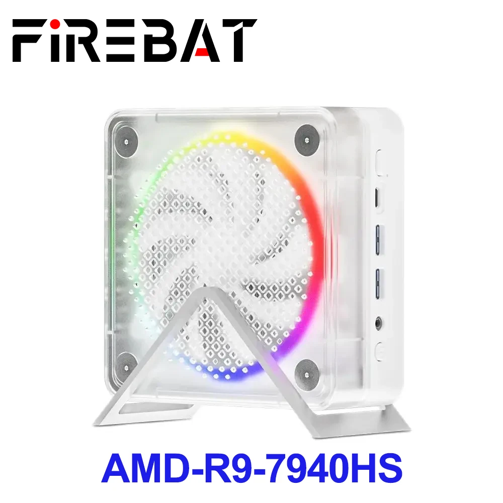 FIREBAT MN56 MINIPC AMD R9-7940HS Mini Pc Coloré Gamer 16 Go 512 Go DDR5 RJ45 Ordinateur De Jeu De Bureau BTstimule WIFI6