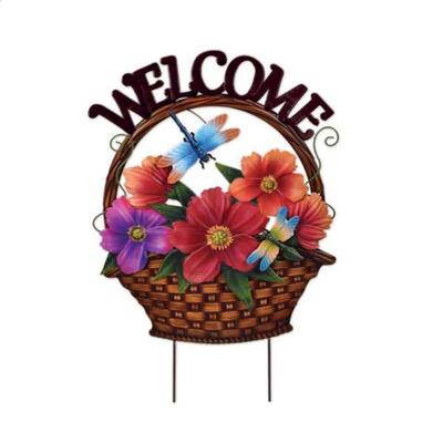 Sunset Vista Designs 425918 - Welcome Low Stake (94852) Lawn and Garden Lighted Color Changing Plants