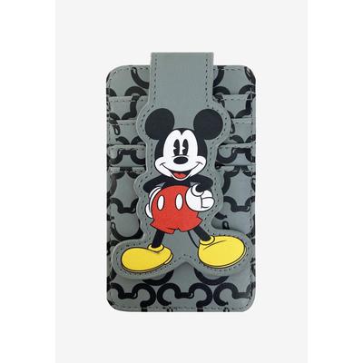 Women's Disney Mickey Mouse Card Holder Wallet Button Snap Closure by Woman Within in Black