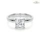 1.5 CT Princess Cut Diamond Ring Lab Grown Diamond Engagement Ring Solitaire Ring for Anniversary Gift Wedding Ring for Her, 14K White Gold