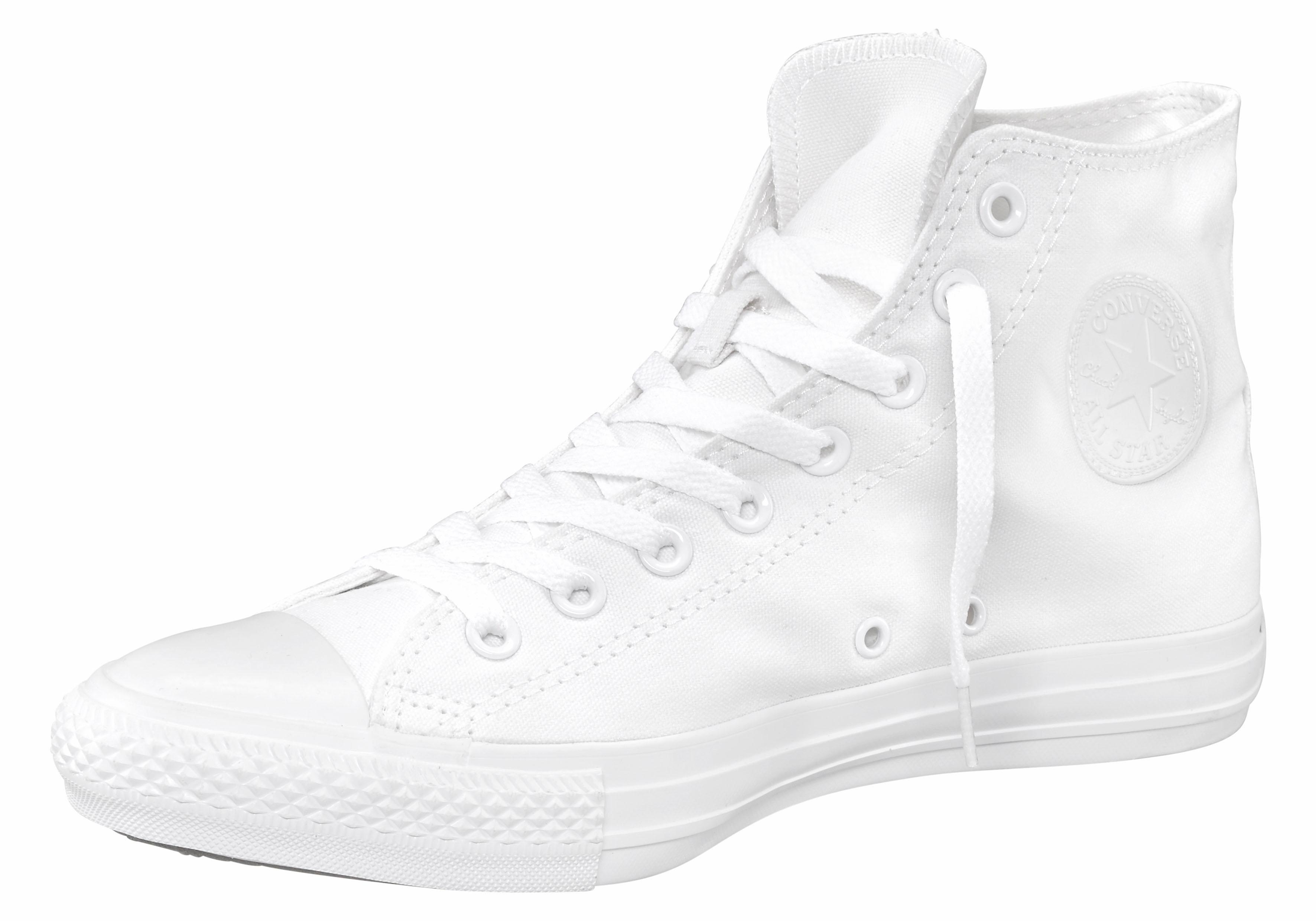 Sneaker CONVERSE "CHUCK TAYLOR ALL STAR HI Unisex Mono", Damen, Gr. 36, weiß (weiß, monochrome), Textil, Schuhe Sneaker