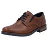 Schnürschuh RIEKER, Herren, Gr. 41, braun (braun, used), Leder, elegant, Schuhe, mit Stretch, Freizeitschuh, Halbschuh, Schnürschuh