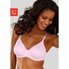 T-Shirt-BH LASCANA "perfect basic", Damen, Gr. 95, Cup D, rosa (rosé), Microtouch, Obermaterial: 82% Polyamid (TACTEL), 18% Elasthan (LYCRA), Basic, BHs, mit Bügel, ohne Schale, Basic Dessous