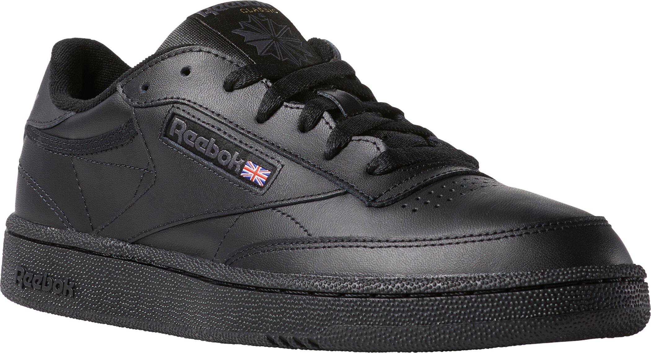Sneaker REEBOK CLASSIC "CLUB C 85", Herren, Gr. 40, schwarz (schwarz, charcoal), Leder, Schuhe Skaterschuh Herrenschuh Sneaker low Sneaker Retrosneaker