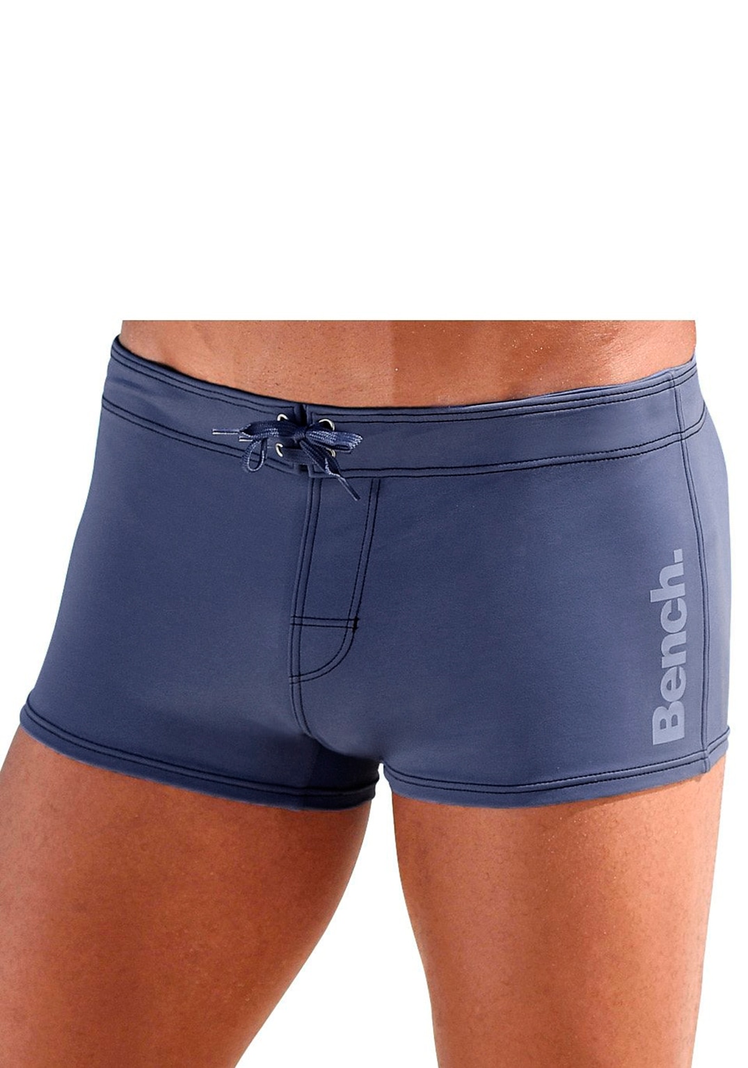 Boxer-Badehose BENCH., Herren, Gr. 6, N-Gr, blau, Polyamid, unifarben, Badehosen, mit seitlichem Logoprint Image