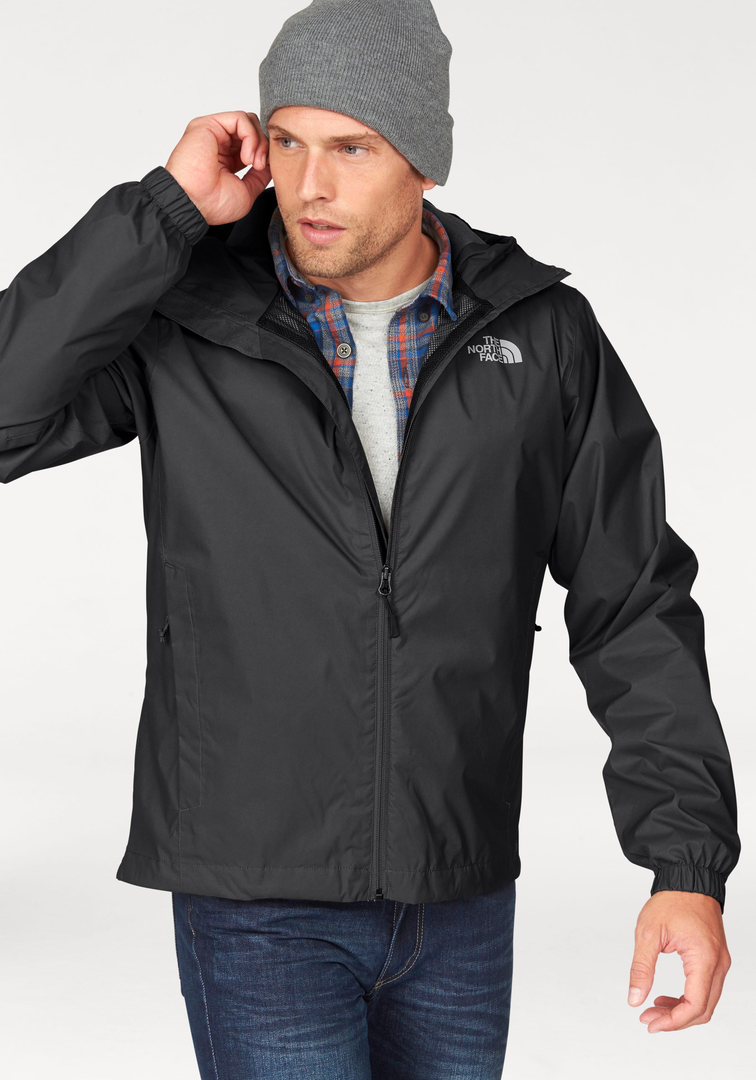 Regenjacke THE NORTH FACE "MEN´S QUEST JACKET", Herren, Gr. S (44/46), schwarz, Web, Obermaterial: 100% Polyester. Futter: 100% Polyester, unifarben, hüftlang, hoch geschlossener Ausschnitt, mit innenliegendem Gummizug, Jacken Regenjacke, leichtes,...