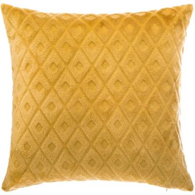 Rauten-Kissen - Flanell - ockergelb - 40x40cm Atmosphera créateur d'intérieur