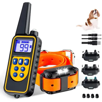 Electric Pet Dog Training Collar Shock Training Collar Electronic Remote Control Waterproof