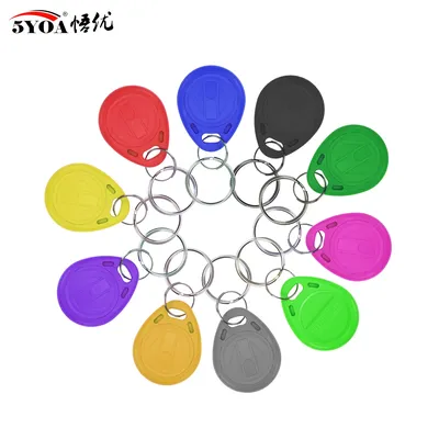 10pcs 125KHz T5577 Keyfobs Rewritable Duplicate Tag 5200 Proximity Copy Access Card ID Token Ring