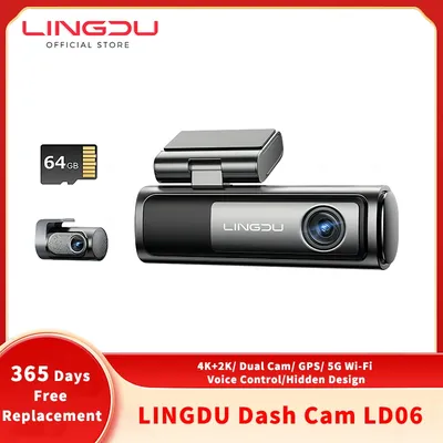 LINGDU LD06 Dash Cam 5K Car DVR 5.8Gh WiFi GPS Support BT Voice Control Dash Car Camera 24H Parking