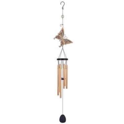 Sunset Vista Designs 426649 - Gold Butterfly Wind Chimes (94886) Lawn and Garden Wind Chimes