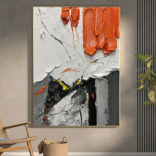 handgefertigte Ölgemälde Leinwand Wandkunst Dekoration moderne abstrakte dicke Öl für Wohnkultur gerollt rahmenlose ungedehnte Malerei Image