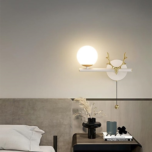 Nachttischlampe Schlafzimmer Korridor Veranda Wandlampe horizontaler Typ mit Schalter Wohnzimmer Sofa TV Hintergrund Wandlampe Image