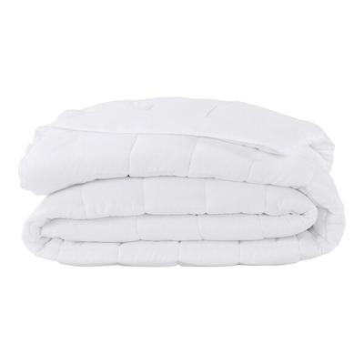 Berkshire Hospitality LiteLuxe 60" x 84" Twin Size True White 100% Polyester Comforter - 4/Case