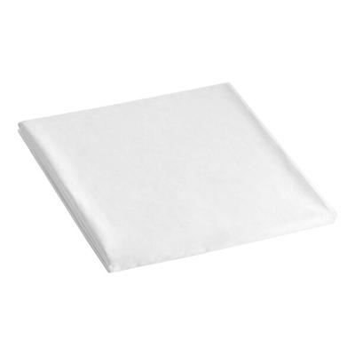 Berkshire Hospitality Allure 60" x 80" x 15" Queen Size White Satin Weave Cotton / Polyester Fitted Sheet - 12/Case