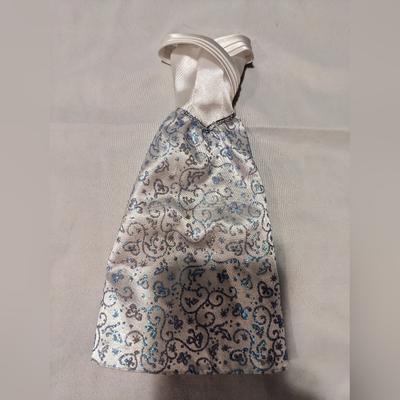 Disney Toys | Euc Disney Barbie Princess Dress Gown Blue White 90s For Barbie Doll Replacement | Color: Blue/White | Size: Osg