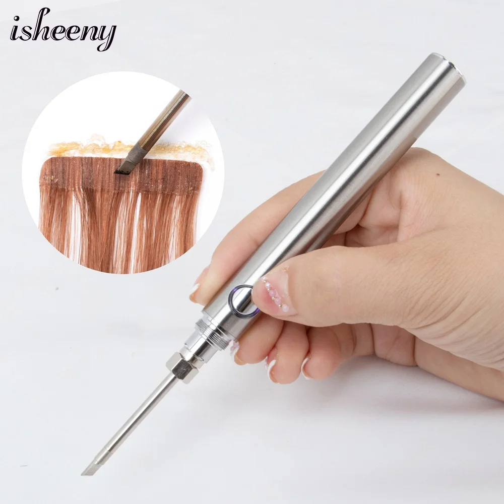 Isheeny Tape Haarkleberentferner mit Pro Tape Extensions Presszange Keine Batterie USB-Stecker In Working Tape In Haarentferner-Werkzeuge Image