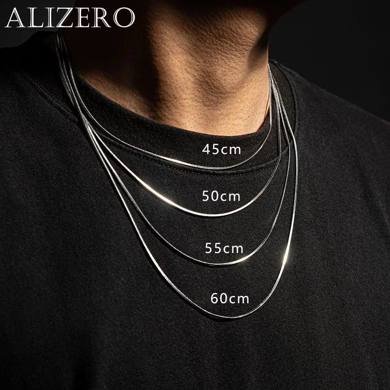 1 Stücke Punk Hip-hop Schlange Gliederkette 925 Sterling Silber Halskette für Männer Frauen Männlich Schmuck Geschenke Cadenas Para hombre