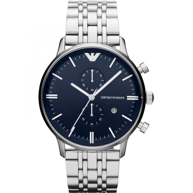 Armani Mens AR80013 Watch - Silver Stainless Steel - One Size | Armani Sale | Discount Designer Brands