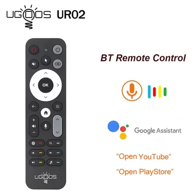 Original UGOOS UR02 BT Voice Remote Control Replacement for Ugoos TOX1 TOX3 TOX4 AM8 PRO AM6B PLUS