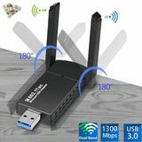 BAKIBO USB Wifi Adapter for Desktop PC 2.4G/5GHz Wireless Network Adapter Mini WiFi Dongle 1300Mbps Dual Band with 2dBi Antenna for Laptop Supports Windows 11/10/8/8.1/7/Vista/XP/2000 Linux Mac OS