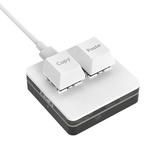 Bluethy Wired External Copy & Paste Keyboard with Type-C Interface 2 Keys Hot Swappable Mechanical Switch Keyboard Shortcuts with Colorful Backlight Mini Gaming Keyboard for Office Computer