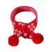 XUYEEYUAN Cat Scarf Pet Christmas Scarf Festive Knitting Accessories Knitting Cat Scarf Collar Pet Cat Chai Dog Knitted Snowflake Plaid Rabbit Wool Scarf Keep Warm Christmas (Red One Size)