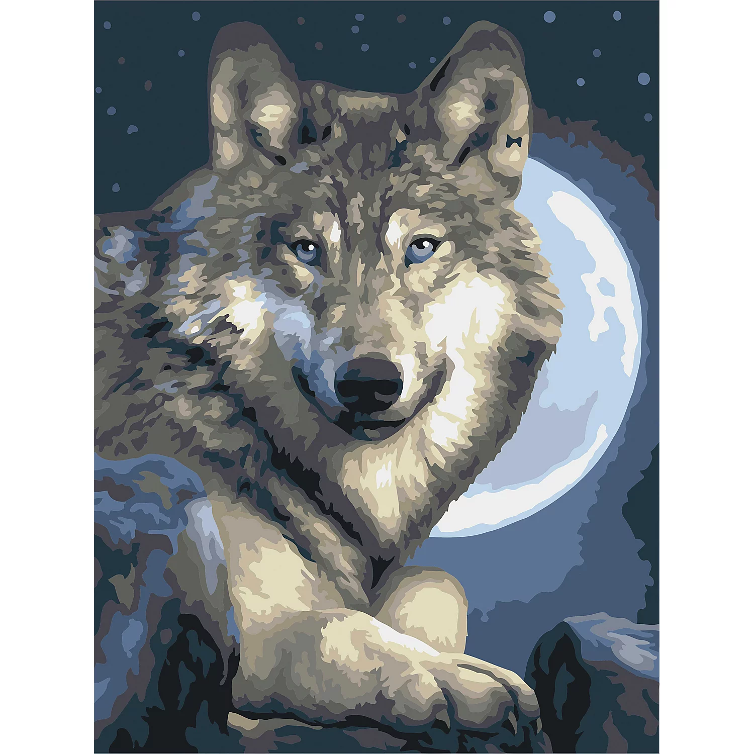 Malen nach Zahlen Wolf, 30 x 40 cm Image
