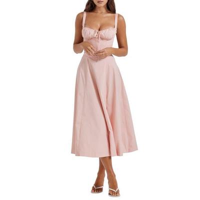 Carmen Bustier Sundress - Pink - House Of Cb Dresses