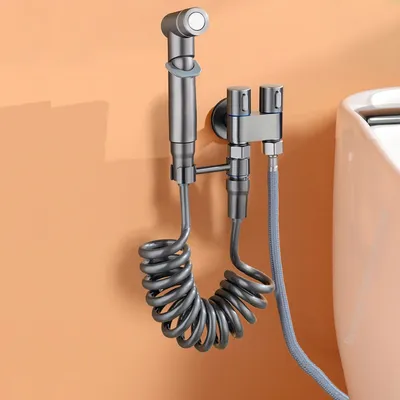 Bidet toilet sprayer set spray water bathroom handheld bidet sprayer toilet shower double outlet angle valve toilet accessories