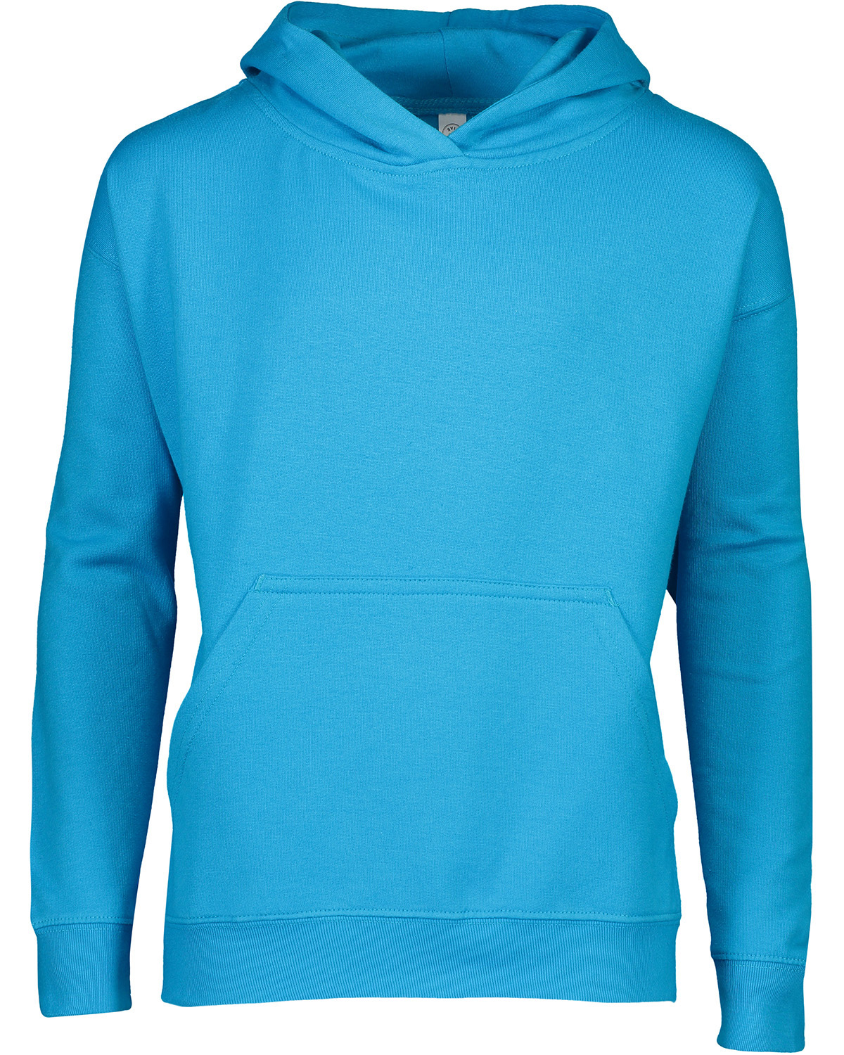 LAT 2296 Youth Fleece Hoodie Sweatshirt in Turquoise size XL LA2296