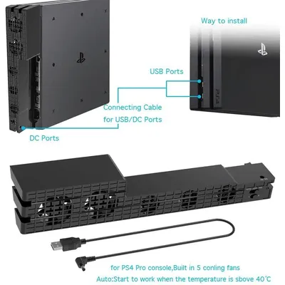 Base Fan Stand für Sony PS4 Pro Slim Spiele konsole Play Station Playstation ps 4 Kühlung