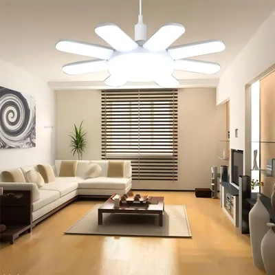 28W 60W 80W 100W 150W 200W E27 LED Bulb Fan Blade Lamp AC220V AC110V Foldable Led Light Bulb Lampada For Home Ceiling Light