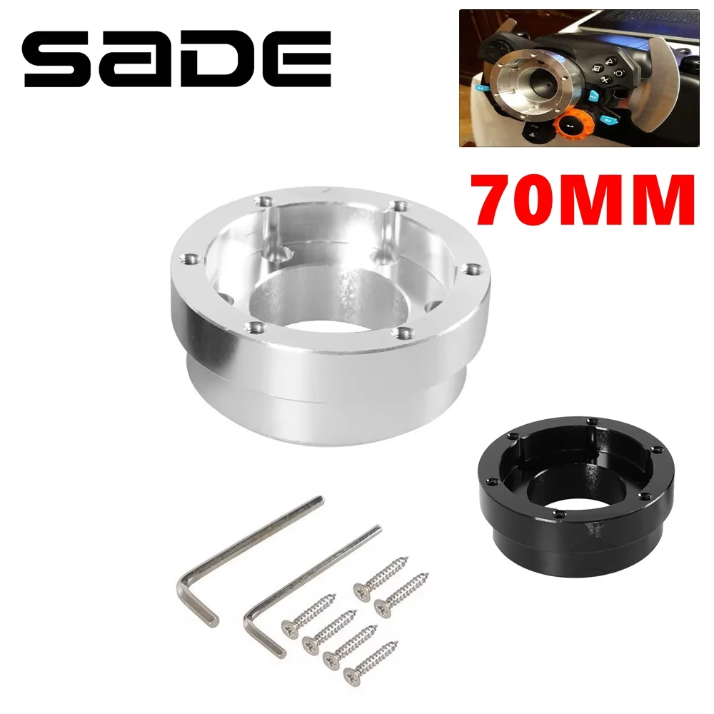 Lenkrad-Adapterplatte, Nabenadapter für Logitech G25 G27 G29 G920 70 mm PCD, kompatibel mit 13/14 Zoll Lenkrad Image